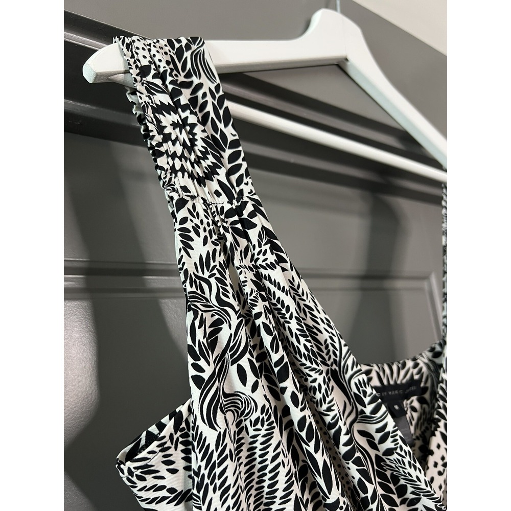Marc by Marc Jacobs Dress Women Medium Swan Draped Black & White Print - Picture 8 of 16